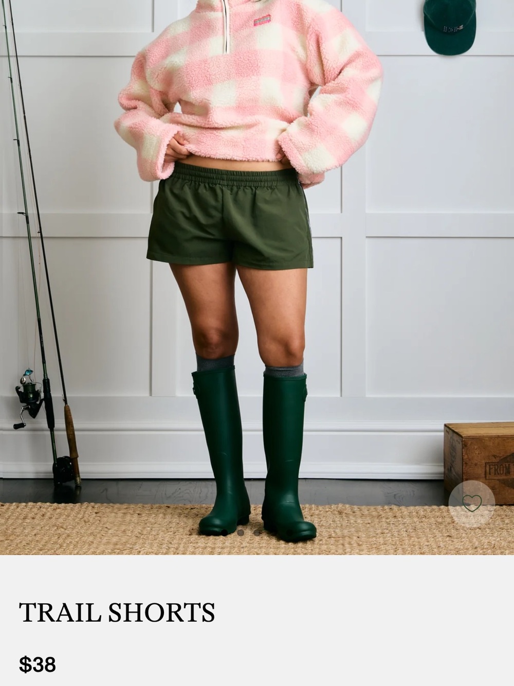 NWT Dairy Boy Trail Shorts in Olive Green